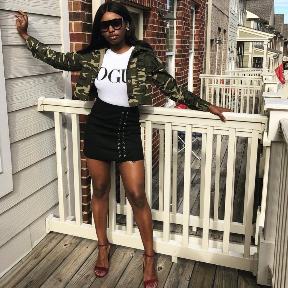 Camo cropped jacket